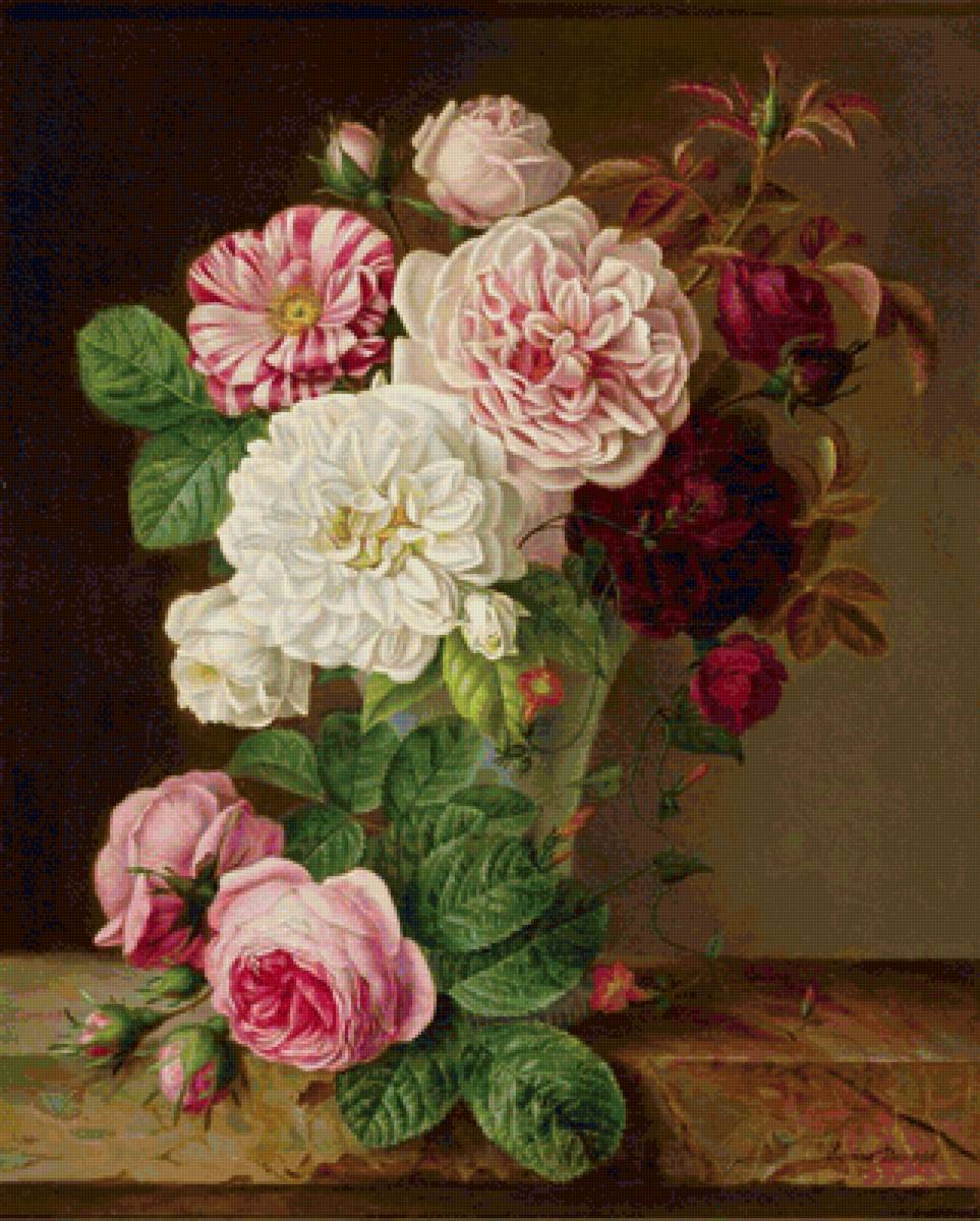 Натюрморт с цветами - букет, живопись, цветы - предпросмотр