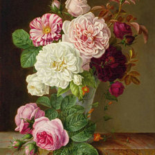 Схема вышивки «Натюрморт с цветами»