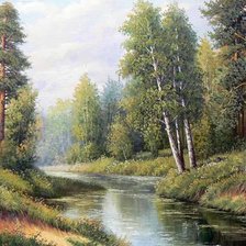 Схема вышивки «пейзаж»