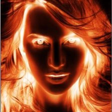 Схема вышивки «Девушка-огонь»