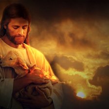 Схема вышивки «cristo pastor»