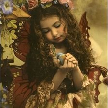 Схема вышивки «niña mariposa inocencia»