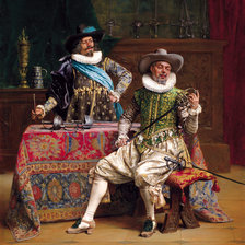 Схема вышивки «мушкетеры»