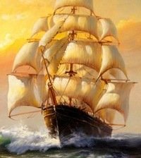 Схема вышивки «парусник 2»