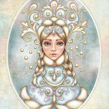 Схема вышивки «снегурочка»