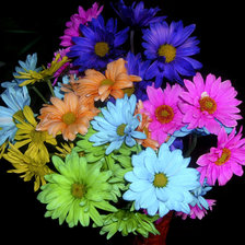 Схема вышивки «Букет на темном фоне»