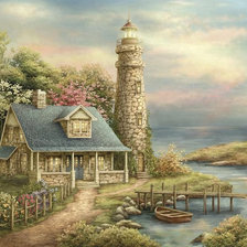 Схема вышивки «пейзаж»