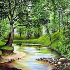 Схема вышивки «пейзаж»