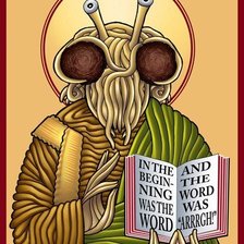 Схема вышивки «Летающий Макаронный Монстр»