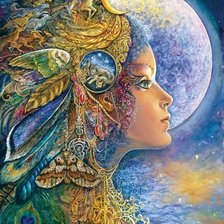 Схема вышивки «dama y luna»