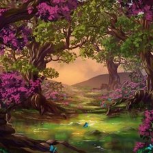 Схема вышивки «фатастический пейзаж»