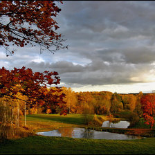 Схема вышивки «Осень в Турайде»