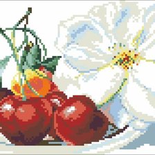 Схема вышивки «натюрморт с цветком»