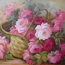 Схема вышивки «КОРЗИНА С ЦВЕТАМИ»