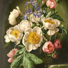 Схема вышивки «Букет пионов»