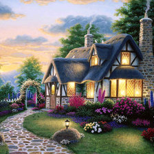 Схема вышивки «пейзаж»