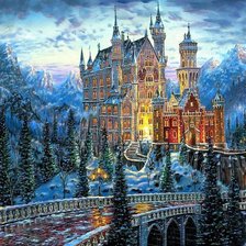 Схема вышивки «пейзаж»