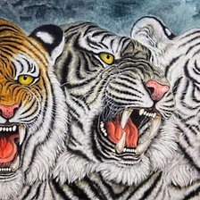 Схема вышивки «опасное трио»