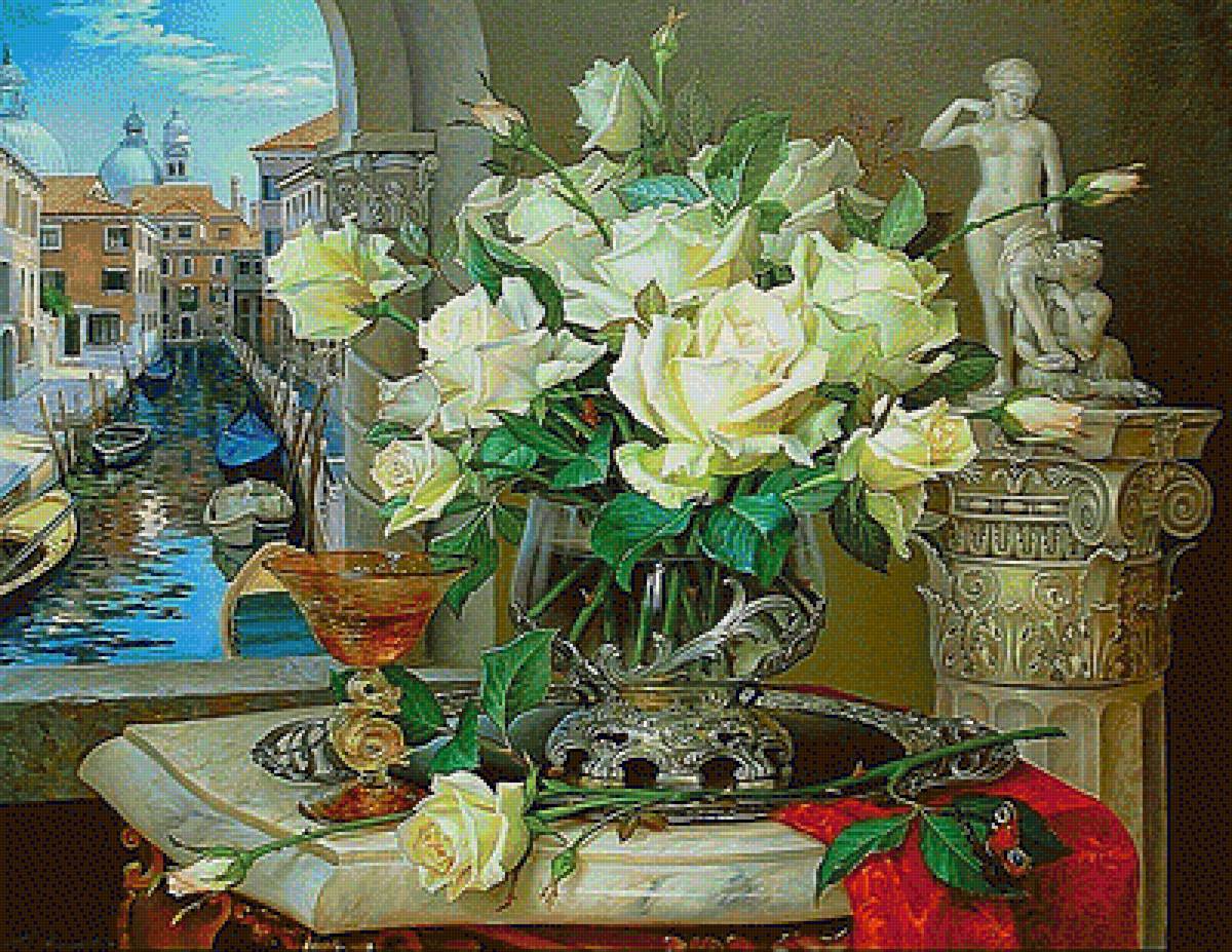 розы - цветы, ваза - предпросмотр