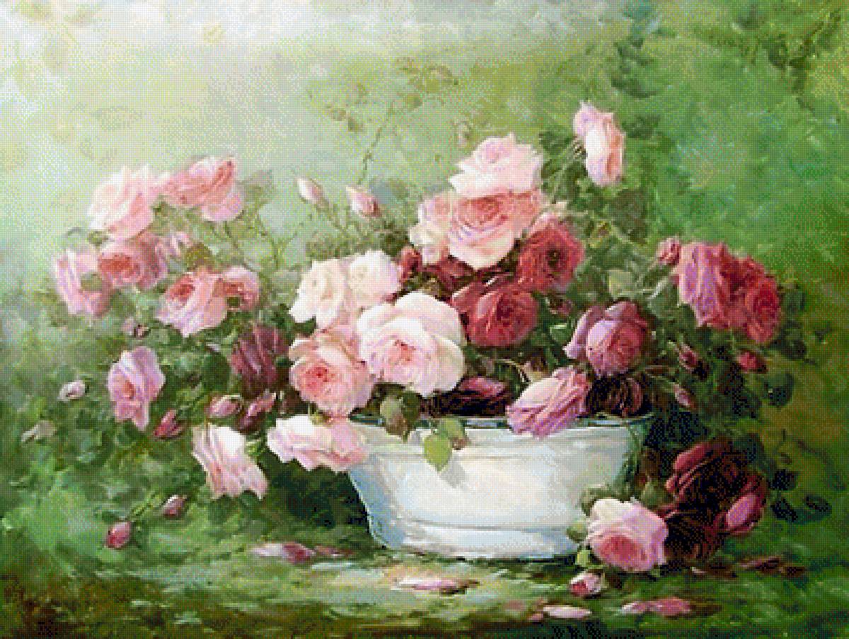 Худ. R. Masson Benoit. Розы. - цветы. розы, живопись. - предпросмотр