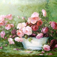 Худ. R. Masson Benoit. Розы.