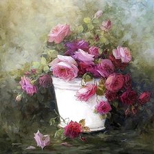 Схема вышивки «Худ. R. Masson Benoit. Розы.»