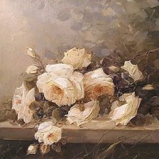 Схема вышивки «Худ. R. Masson Benoit. Нежные розы.»