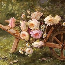 Схема вышивки «Худ. R. Massjn Bennoit. Розы.»