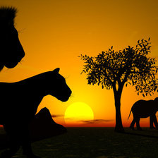 Схема вышивки «дикие животные в саванне»
