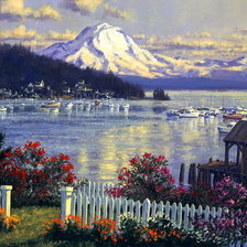 Схема вышивки «пейзаж»