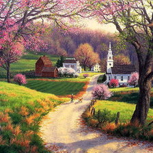 Схема вышивки «пейзаж»