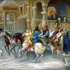 Схема вышивки «Проводы гостей»