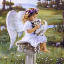 Схема вышивки «ангел»