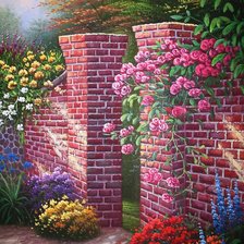 Схема вышивки «розовый сад»