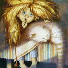 Схема вышивки «котик спит и я молчу»