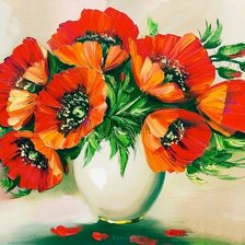 Схема вышивки «маки»