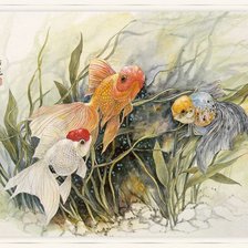 Схема вышивки «рыбки»