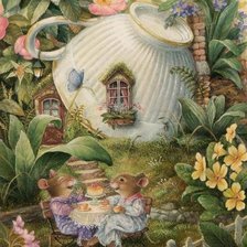 Схема вышивки «чаепитие»