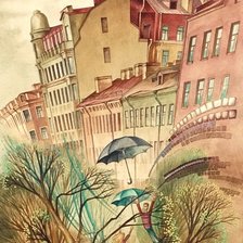 Схема вышивки «пейзаж»