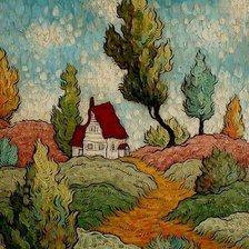 Схема вышивки «дом»