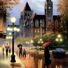 Схема вышивки «городской пейзаж»