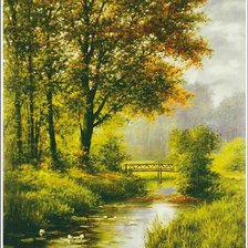 Схема вышивки «paisaje bucolico»