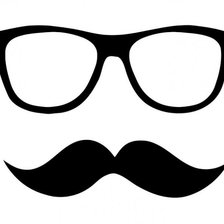 Схема вышивки «Усы и очки»