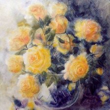 Схема вышивки «Желтые розы»