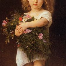 Схема вышивки «Девочка с цветами»