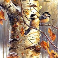 Схема вышивки «птички»