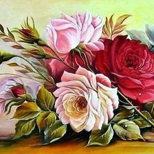 Схема вышивки «букет роз»