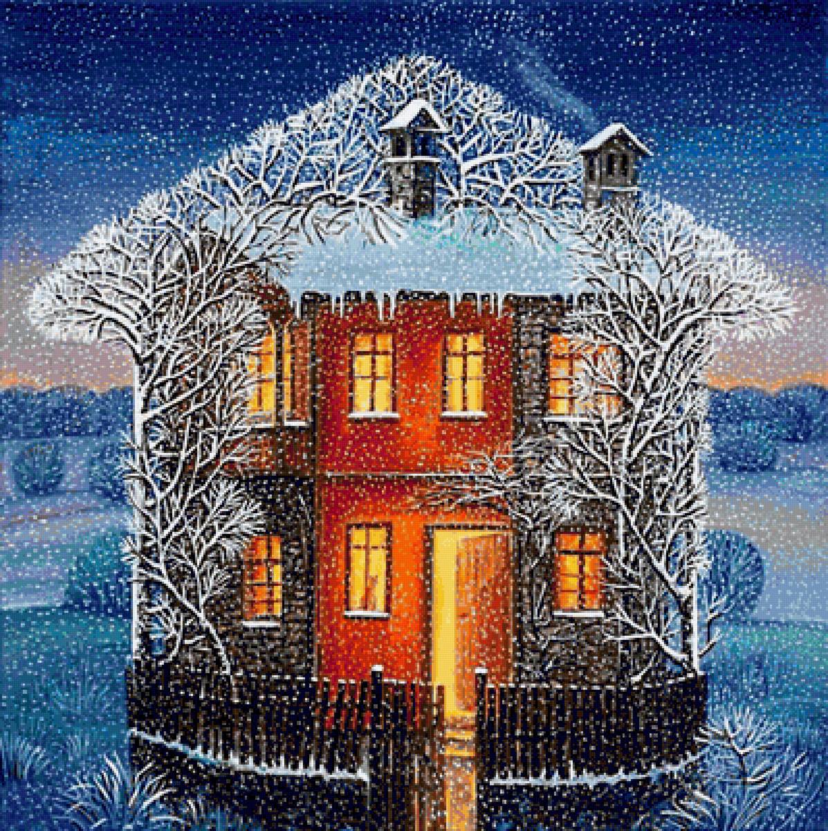 home sweet home - home sweet home, дом, зима, снег, пейзаж - предпросмотр