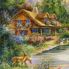 Схема вышивки «Phong cảnh»