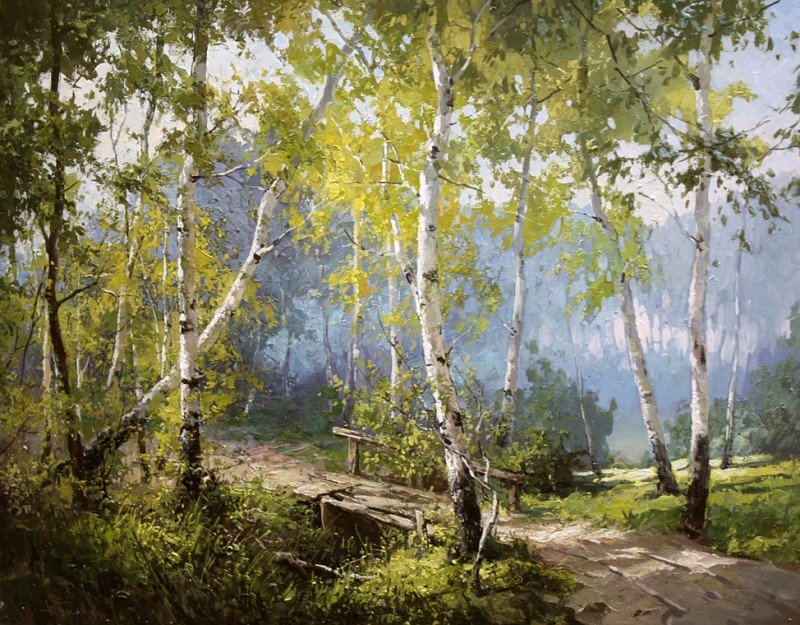 березки - березы, пейзаж - оригинал